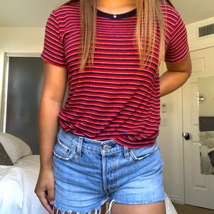 brandy melville striped tee